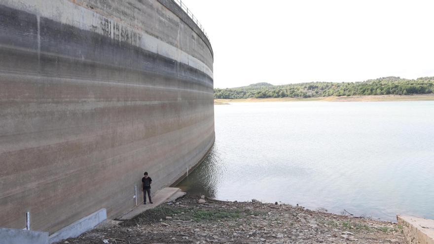 Imagen del pantano de María Cristina, en l’Alcora, cuyo caudal está en torno al 3% en estos momentos.