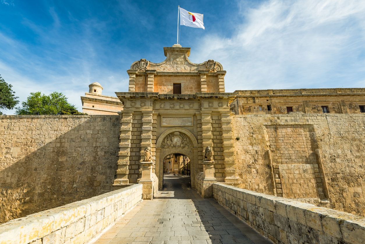 La Puerta de Vilhena en la fortaleza de Mdina