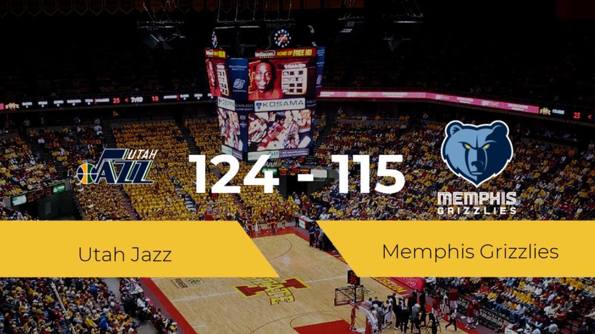 Utah Jazz se queda con la victoria frente a Memphis Grizzlies por 124-115
