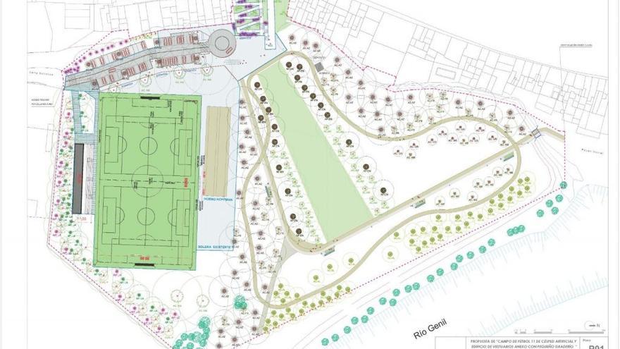 El alcalde de Puente Genil anuncia el proyecto para la construcción de un campo de fútbol en Miragenil