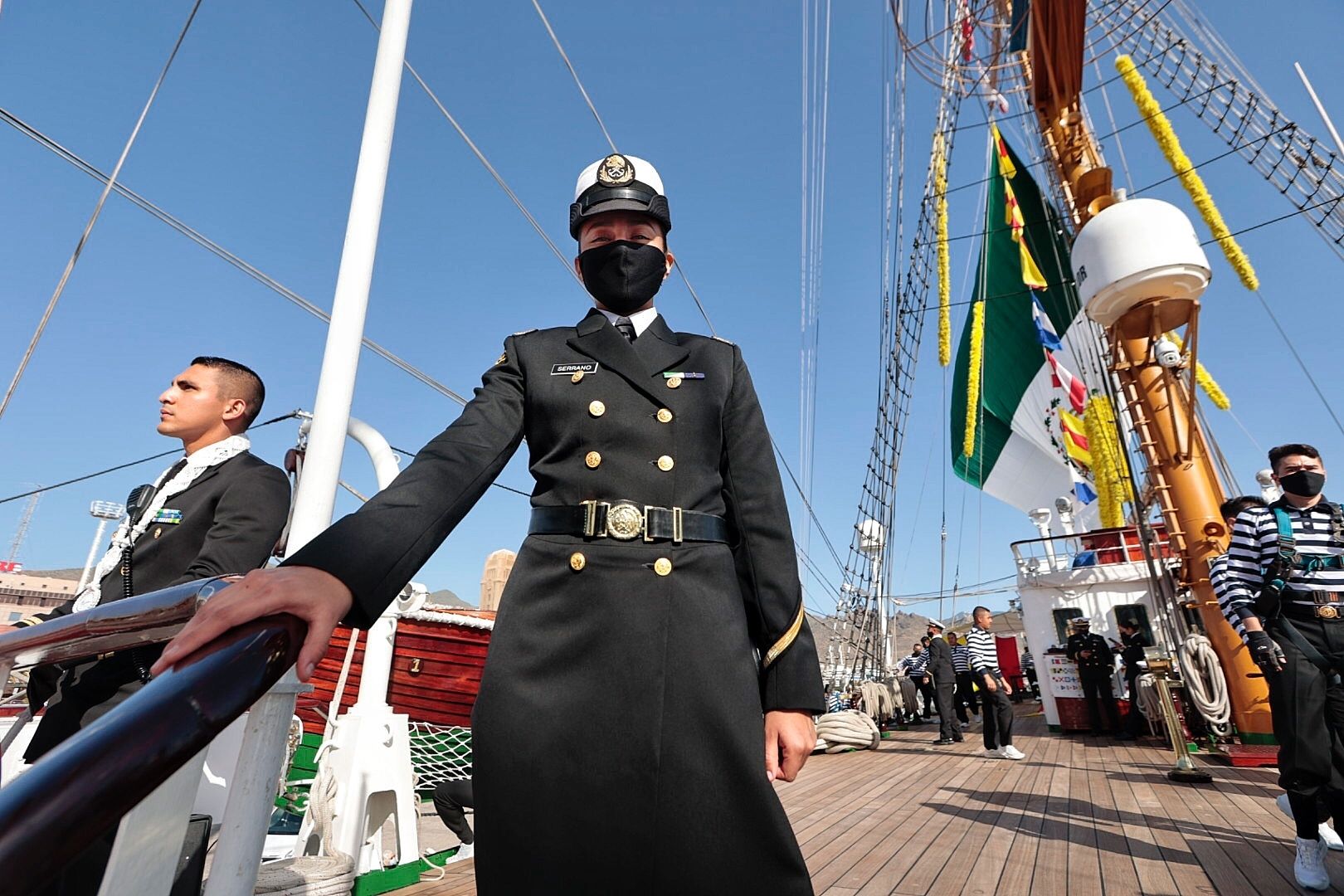 Llegada al Puerto de Santa Cruz del buque escuela mejicano Cuauhtémoc