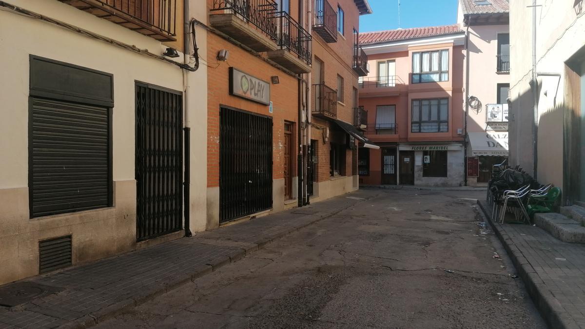 Calle Trasalfóndiga de Toro en la que se concentraba el ocio nocturno de Toro