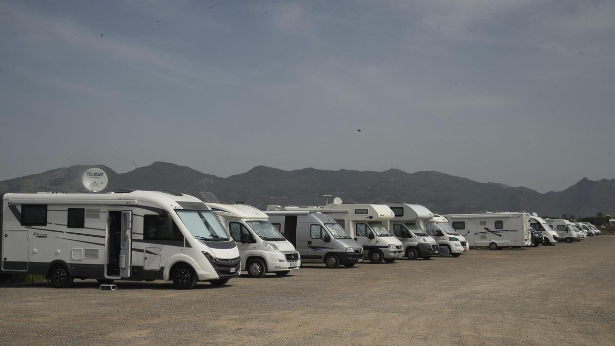 Aparcamiento para caravanas en la avenida Ferrandis Salvador de Castelló.