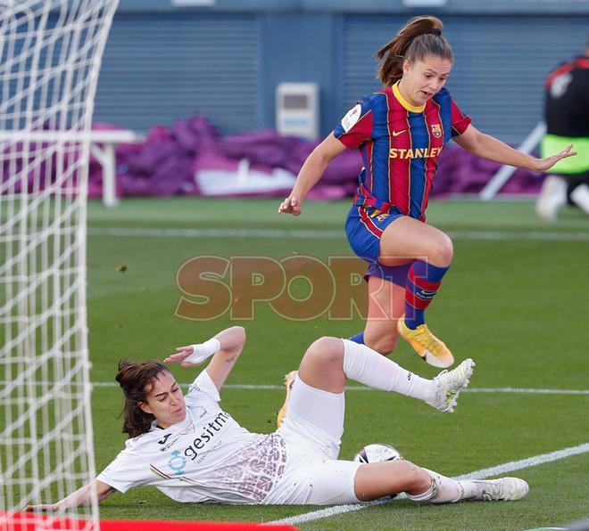 Lieke Martens durante la final de la Copa de la Reina 2020 entre el FC Barcelona y el EDF Logroño disputado en el estadio La Rosaleda.