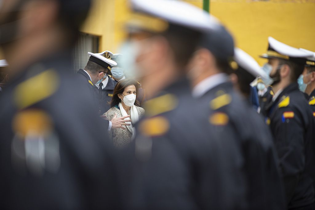 La ministra de Defensa, Margarita Robles, visita la Flotilla de Submarinos de la Armada en Cartagena