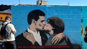 Mural de TvBoy de Pedro Sánchez y Carles Puigdemont.