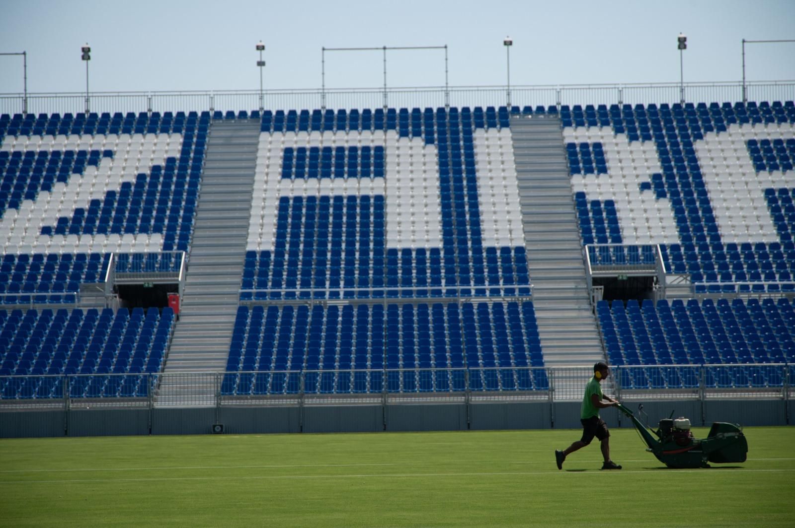 En imágenes | Así está el Ibercaja Estadio a pocos días de su inauguración en un amistoso
