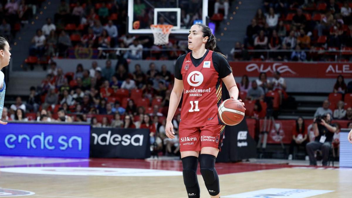 Vega Gimeno, durante el último partido frente al Barça CBS.