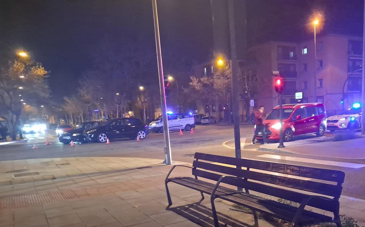 La Policía Municipal de Zamora en el lugar del accidente