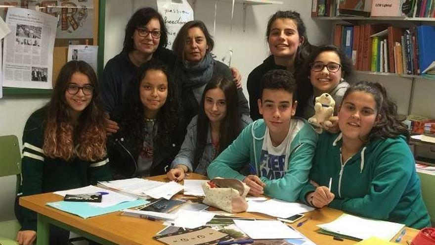 Los alumnos de Cambre que participan en el proyecto Erasmus+.