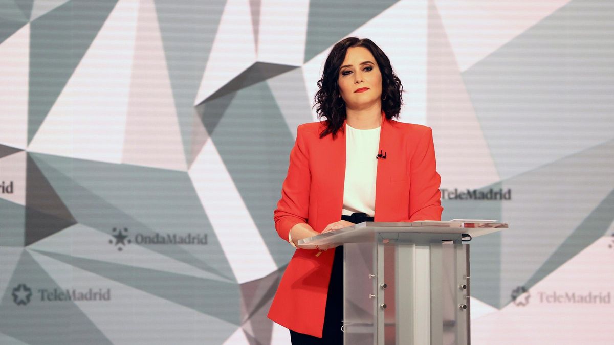Isabel Díaz Ayuso, during the debate. Isabel Díaz Ayuso, during the debate.