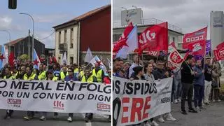 Huelga del metal y ERE en Nestlé movilizan a cientos de trabajadores en Arousa