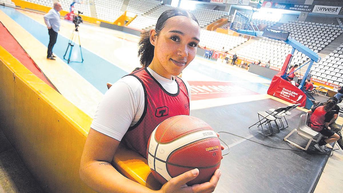 Cecilia Muhate, en el Media Day previ a la participació de l’Uni a la Copa de la Reina.