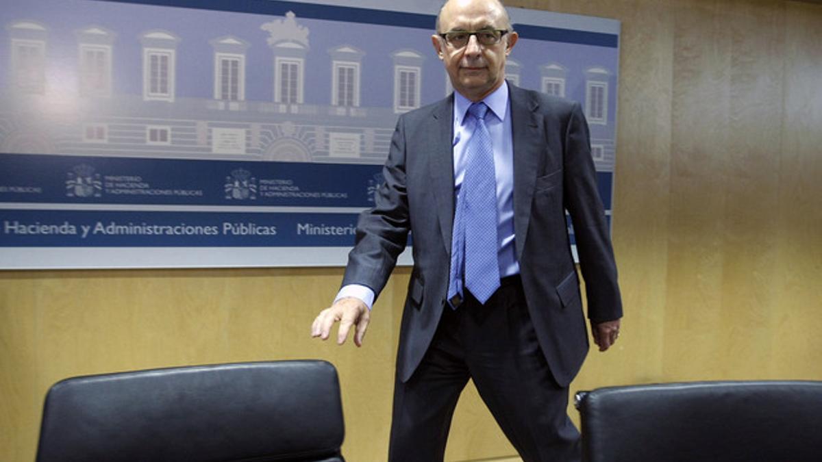 Montoro llega a la reunión del Consejo de Política Fiscal y Financiera.