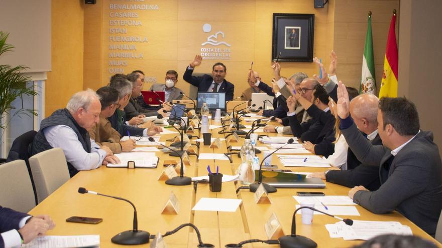 La Asamblea de laMancomunidad, en el pleno de ayer.