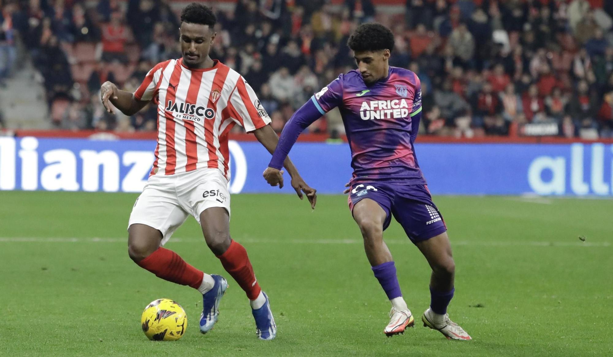 El partido entre el Sporting y el Leganés, en imágenes