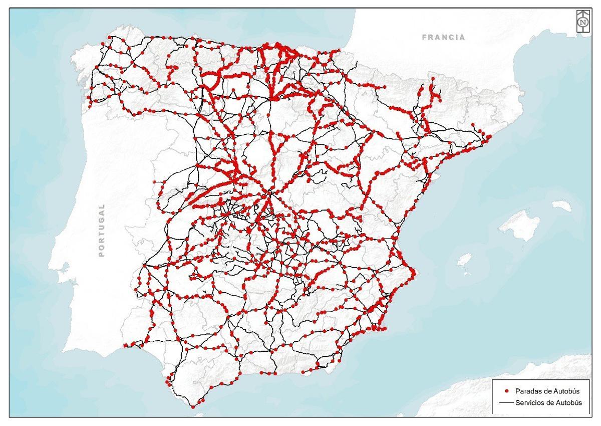 Rutas y paradas de los 34 corredores que componen el nuevo mapa concesional.
