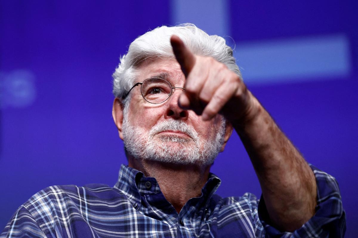 George Lucas en Cannes, donde este sábado recibirá la Palma de Oro. 