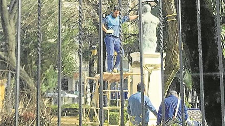 Reubicado en el parque Alcántara Romero el monumento a José Solís