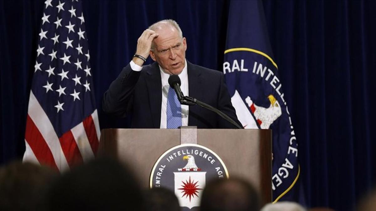 John Brennan, director de la CIA, durante una conferencia en la sede central en Virginia, el pasado 11 de diciembre.