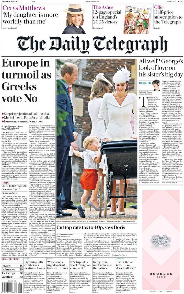 El no de Grecia copa las portadas de la prensa internacional