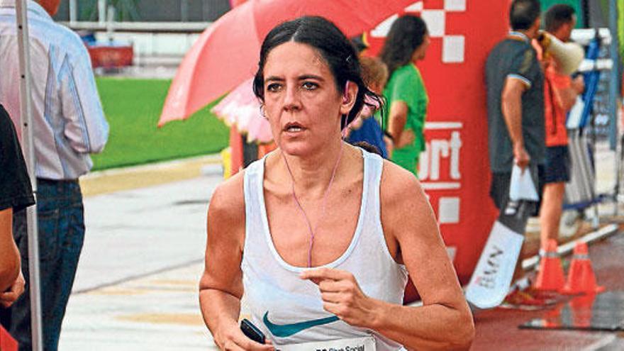 Sandra Fernández en un momento de la carrera.