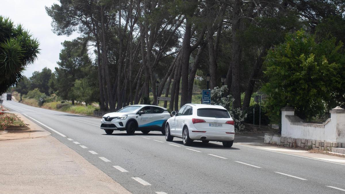 Cruce en la CV-50, a la altura del monasterio, en una imagen de archivo.