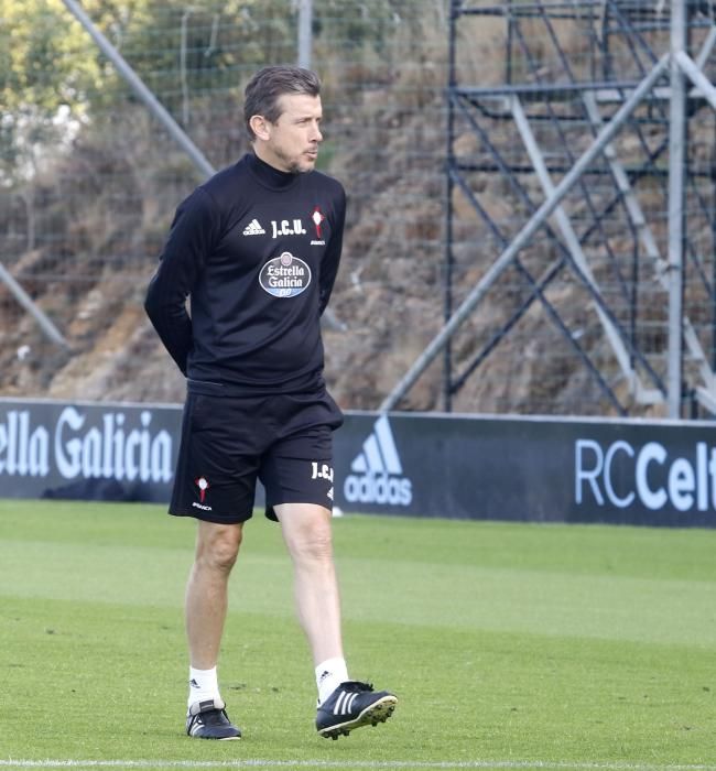 Entrenamiento del Celta a puerta cerrada