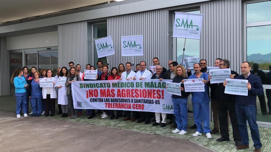 Concentración en el Hospital de Guadalhorce.