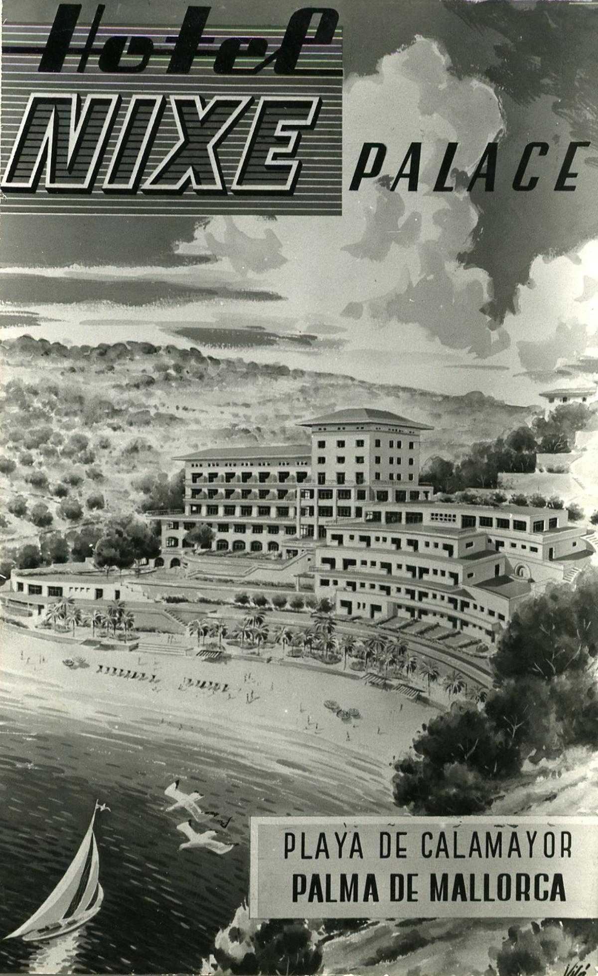 El Hotel Nixe, en una postal de Casa Planas