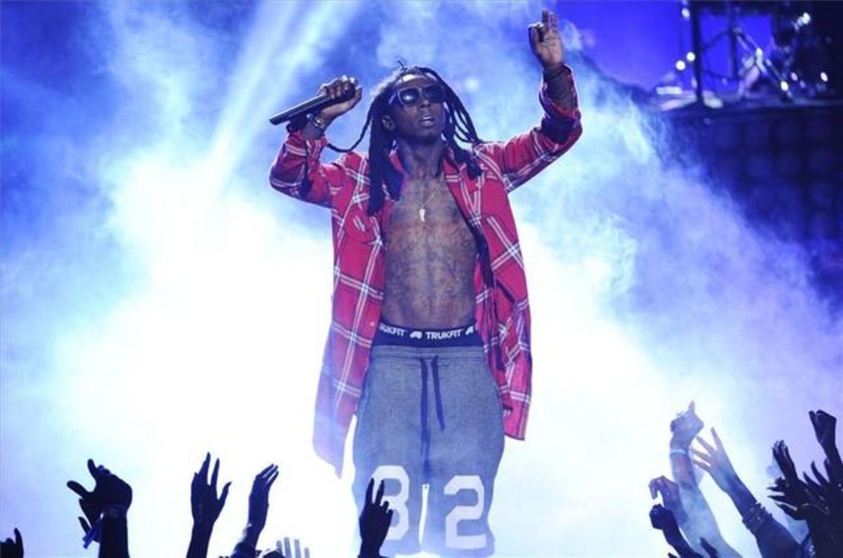 El raper Lil Wayne en un recent concert a Los Angeles. El raper Lil Wayne en un recent concert a Los Angeles.