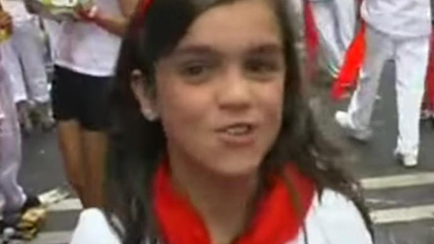 Amaia en los Sanfermines.