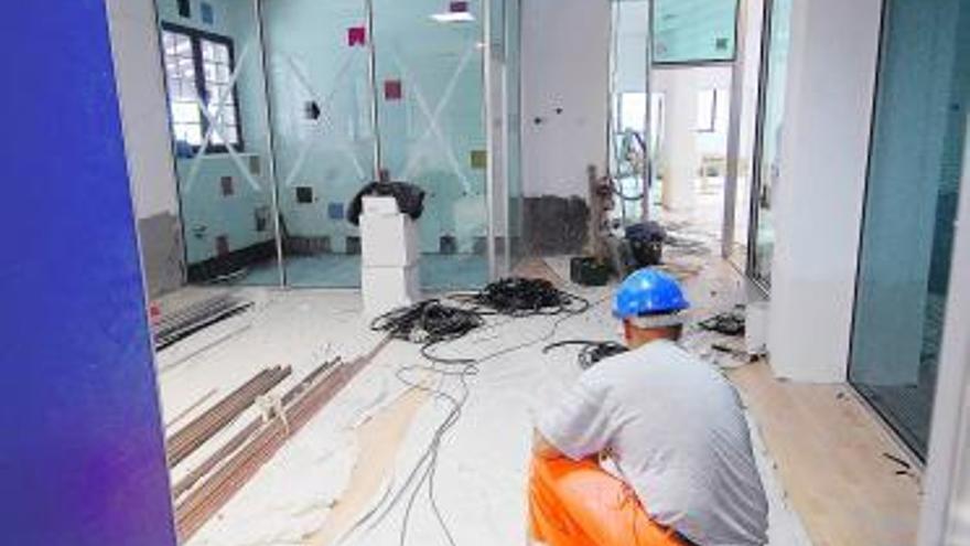 Las obras en la escuela infantil de Mieres.