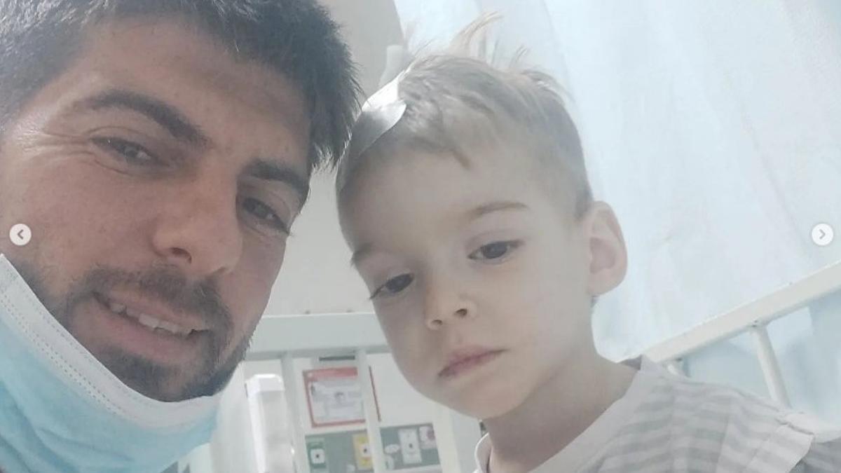 Oliver, el niño con un tumor cerebral que tiene que ser trasladado de urgencia desde México para ser operado en Barcelona FOTO: instagram del padre