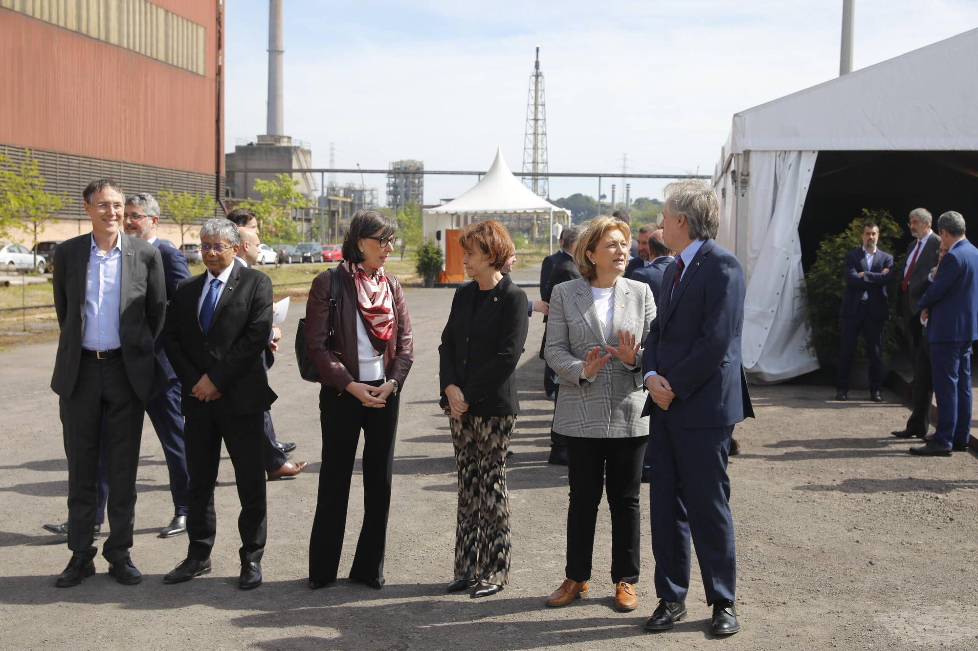 EN IMÁGENES: Así fue la inauguración de las obras para el horno eléctrico hídribido de Arcelor en Gijón