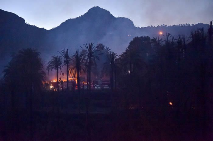 Incendio el hotel Molino del Agua, en Ayacata