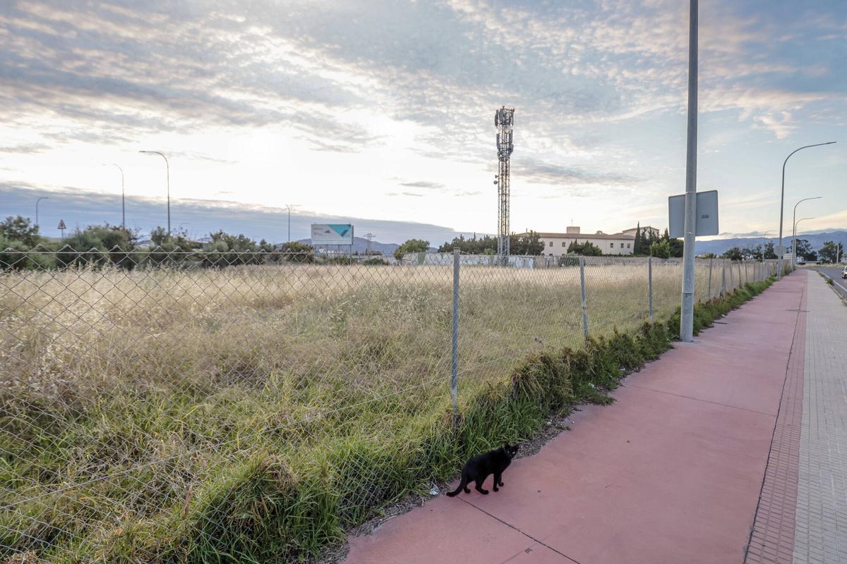 PALMA, SOLAR FRENTE A LAS PISCINAS DE SON HUGO EN EL QUE SE PROYECTA CUATRO PLANTAS DE BATERIAS PARA ALMACENAR ENERGIA