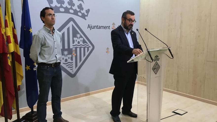 Los concejales Guillermo Sánchez y Josep Ignasi Aguiló.