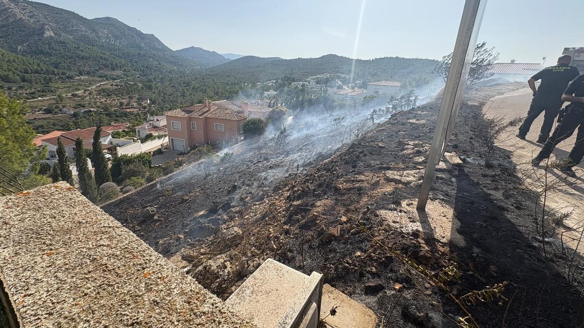 El terreno que ha ardido tiene bastante pendiente