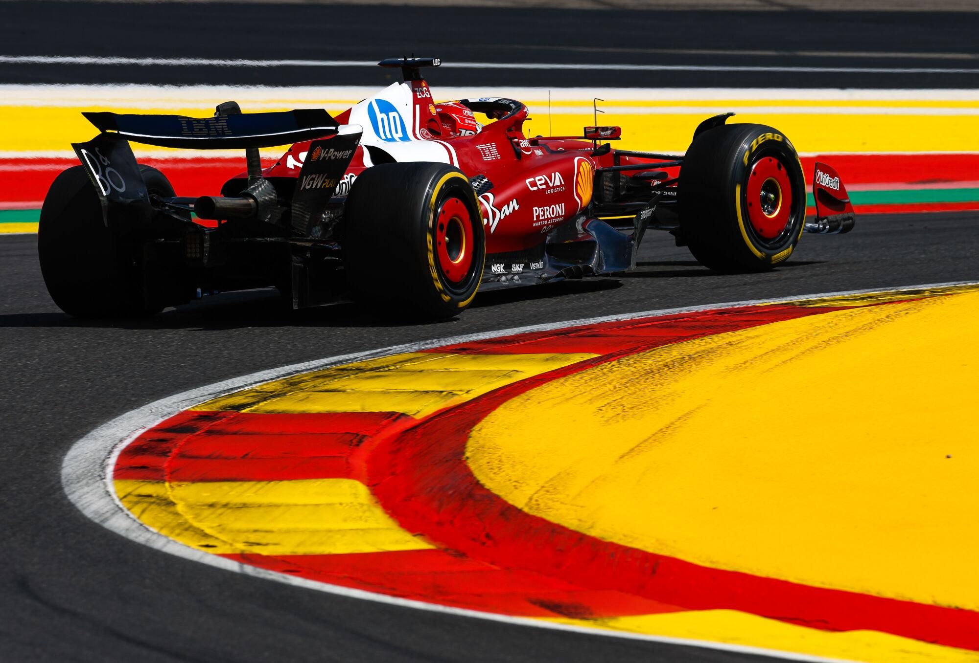 16 LECLERC Charles (mco), Scuderia Ferrari SF-25, action during the 2025 Formula 1 Belgian Grand Prix, 13th round of the 2025 FIA Formula One World Championship from July 25 to 27, 2025 on the Circuit de Spa-Francorchamps, in Stavelot, Belgium - Photo DPPI AFP7 26/07/2025 ONLY FOR USE IN SPAIN. DPPI / AFP7 / Europa Press;BELGIUM;f1;formula 1;FORMULE 1;Motorsport;Sport;F1 - BELGIAN GRAND PRIX 2025;
