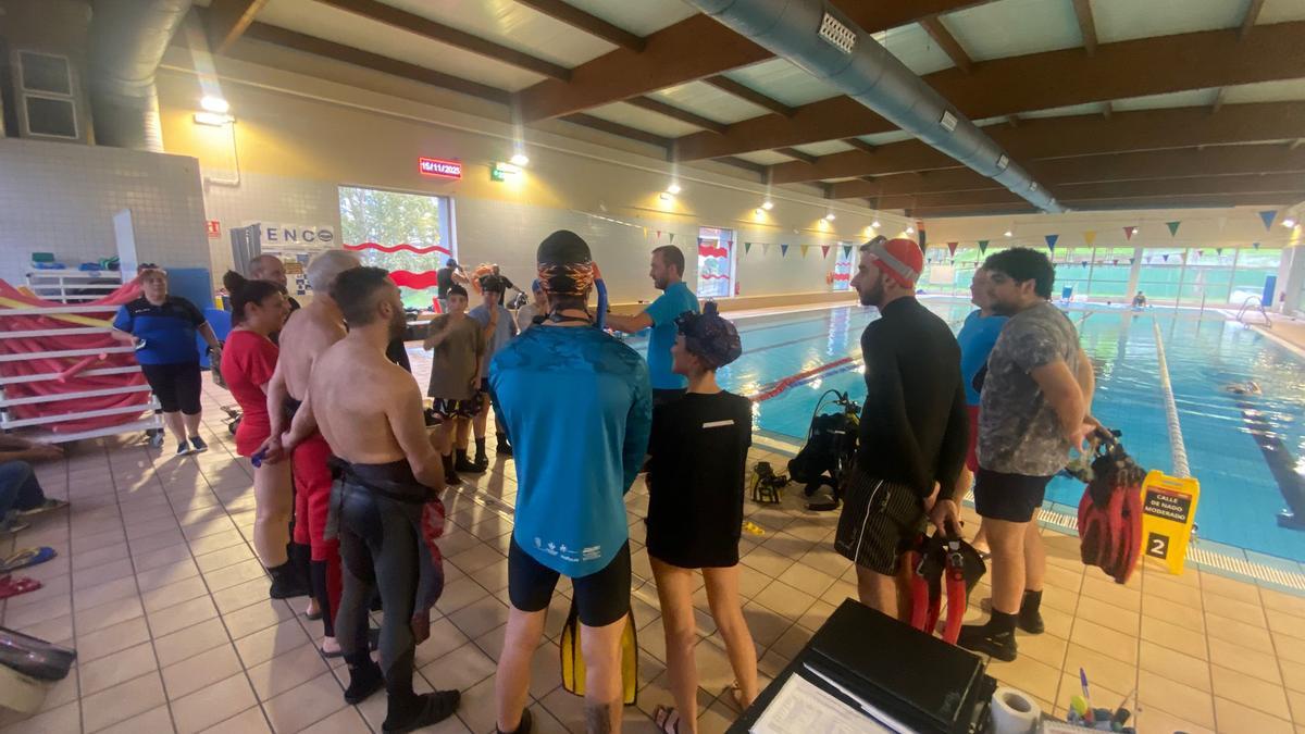 Un momento de la actividad en la piscina de Las Vegas.