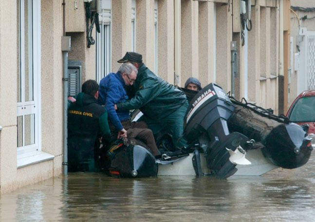 Las lluvias provocan inundaciones en A Coruña