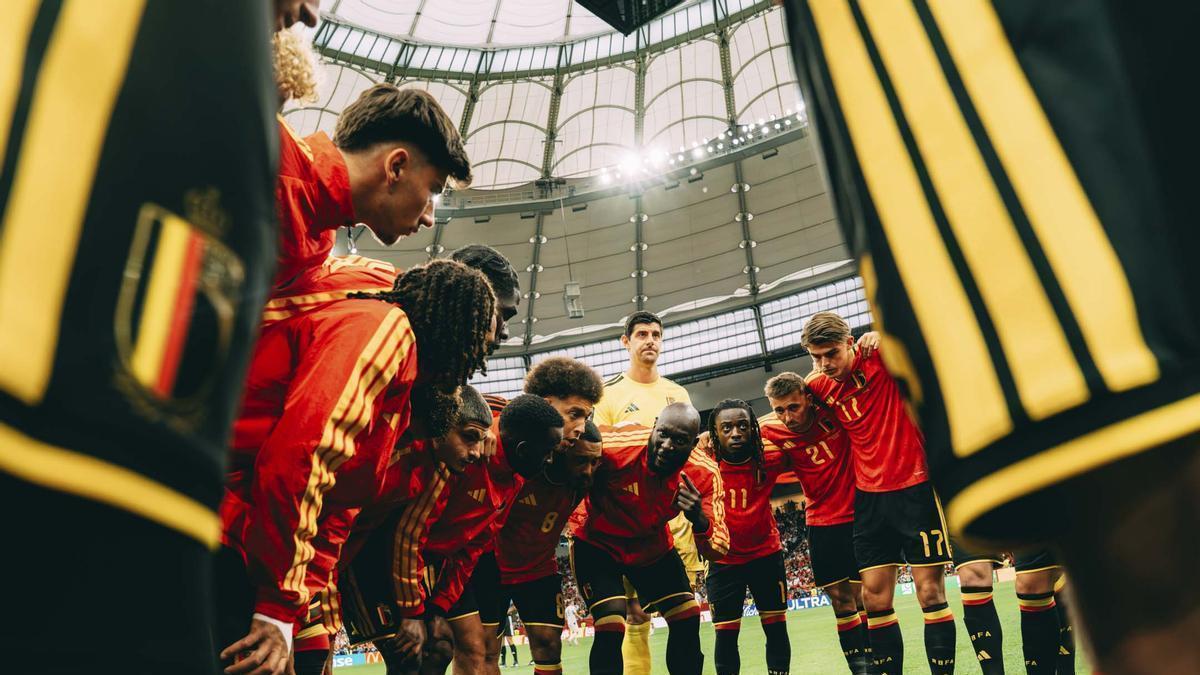 La selección belga se conjura antes de un partido de este Mundial