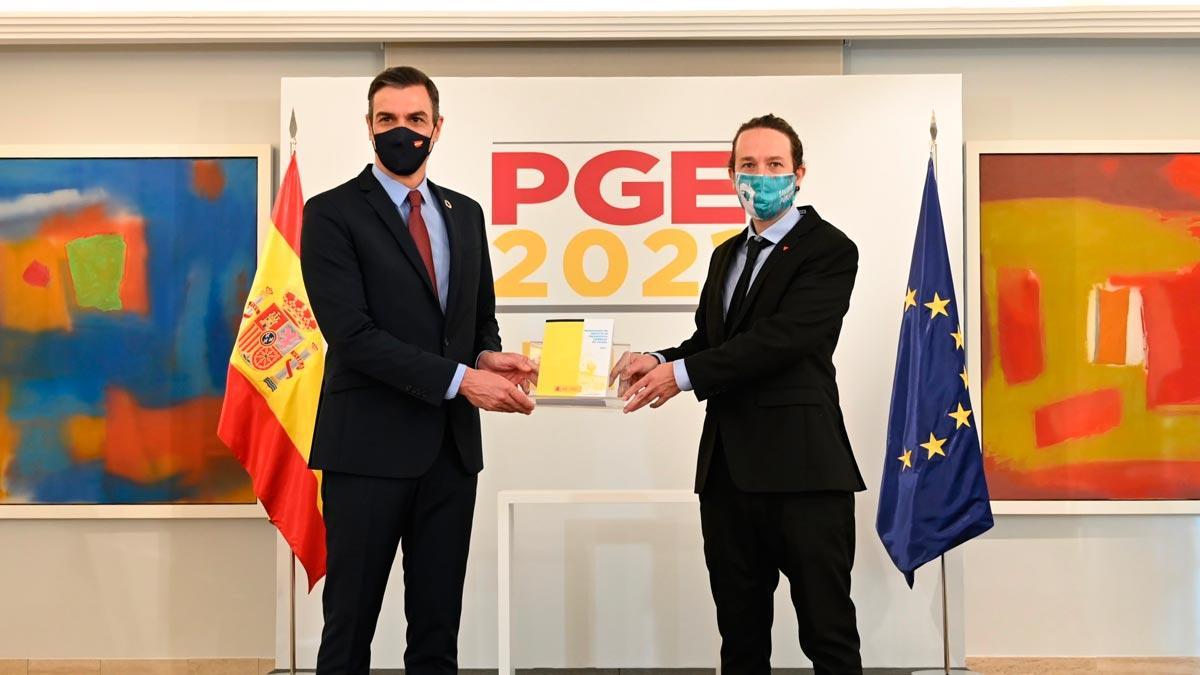 Pedro Sánchez y Pablo Iglesias presentan las claves de los Presupuestos.