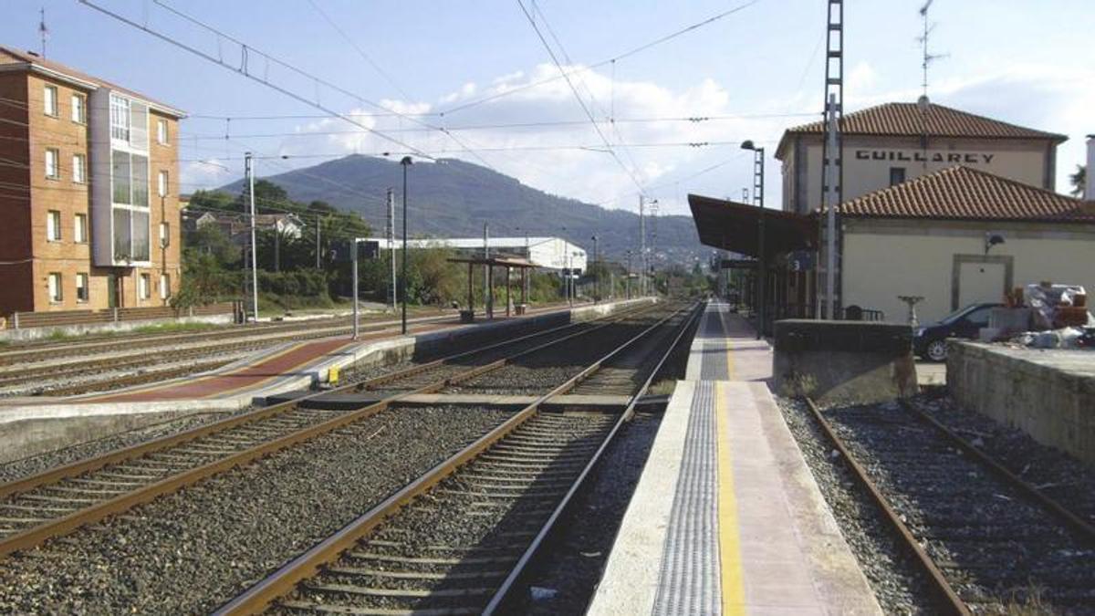 Estación de tren en Guillarei.