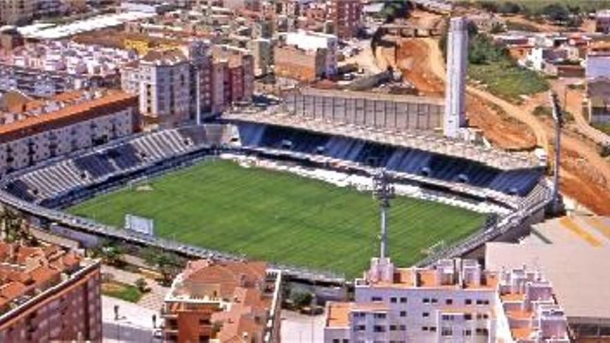 Vista aérea del nuevo Castalia donde jugará mañana, por vez primera en su historia, el Deportivo Eldense.