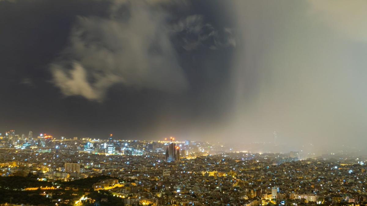 Lluvia sobre Barcelona.