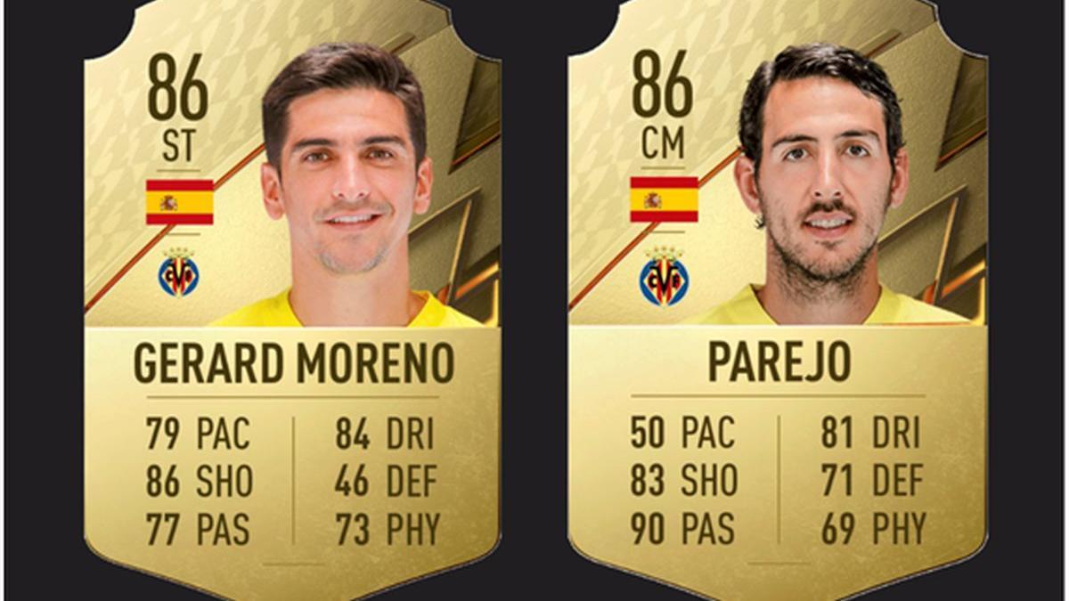 Las cartas de valoración de Gerard Moreno y Dani Parejo en FIFA 22 