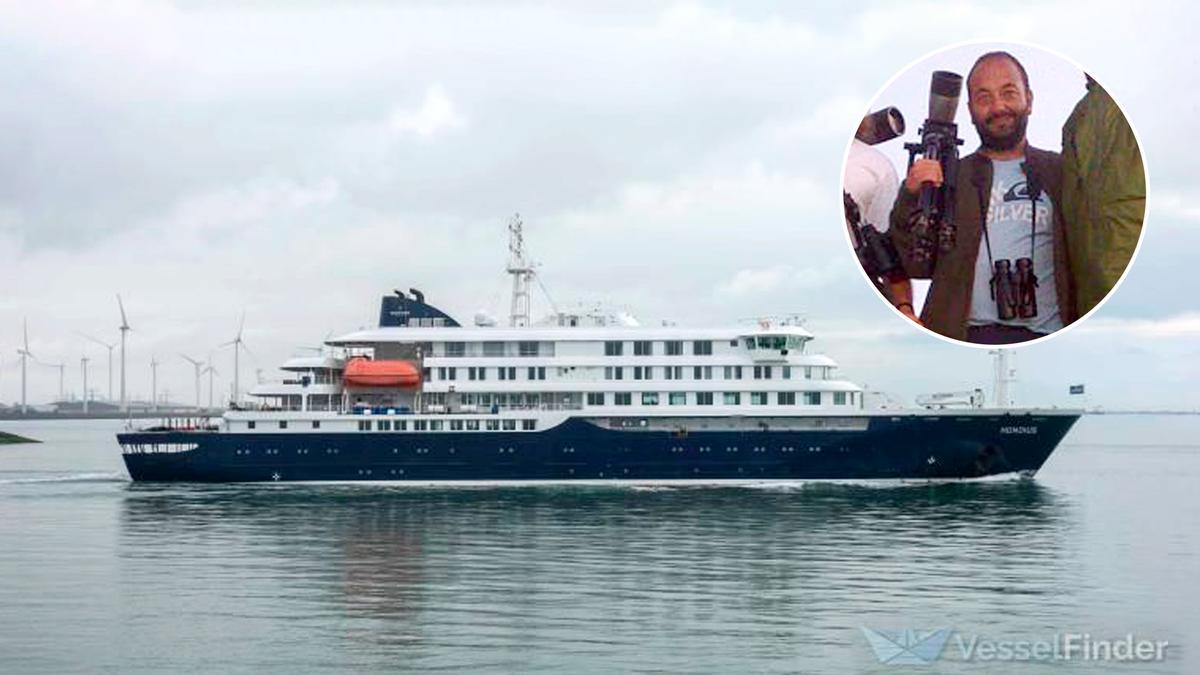 Vista del crucero en una imagen promocional. En pequeño, el gallego Ricardo Hevia.