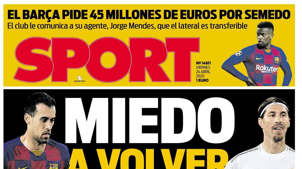 Esta es la portada de SPORT